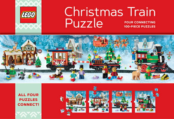 Lego Christmas Train Puzzle: Four Connecting 100-Piece Puzzles XMAS PUZZLE （Lego） [ ]