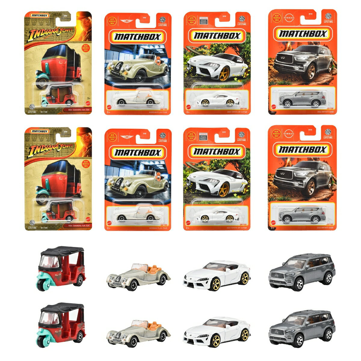 マッチボックス(Matchbox)　ベーシックカー Hアソート 乗り物おもちゃ ミニカー 24台入り BOX販売 3歳から マルチ 98BH-30782
