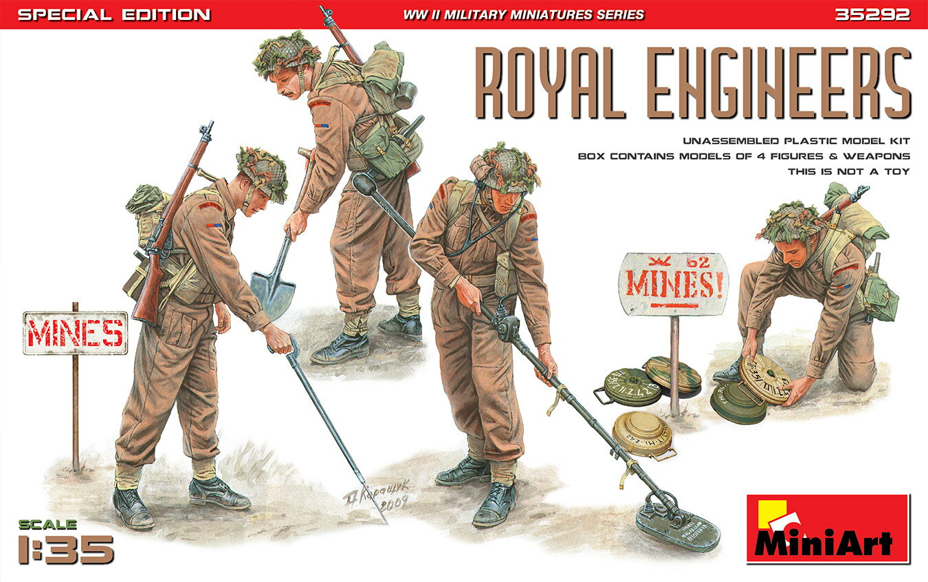 ミニアート 1/35 WW.II イギリス軍 工兵 地雷除去作業 4体セット 【MA35292】 (プラモデル)