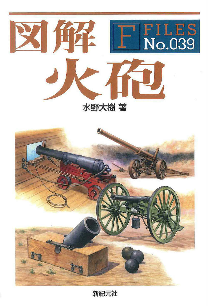 カノン砲、榴弾砲、臼砲、艦載砲などの大砲の種類や、使用される火薬、薬莢、弾丸などを図解で解説。