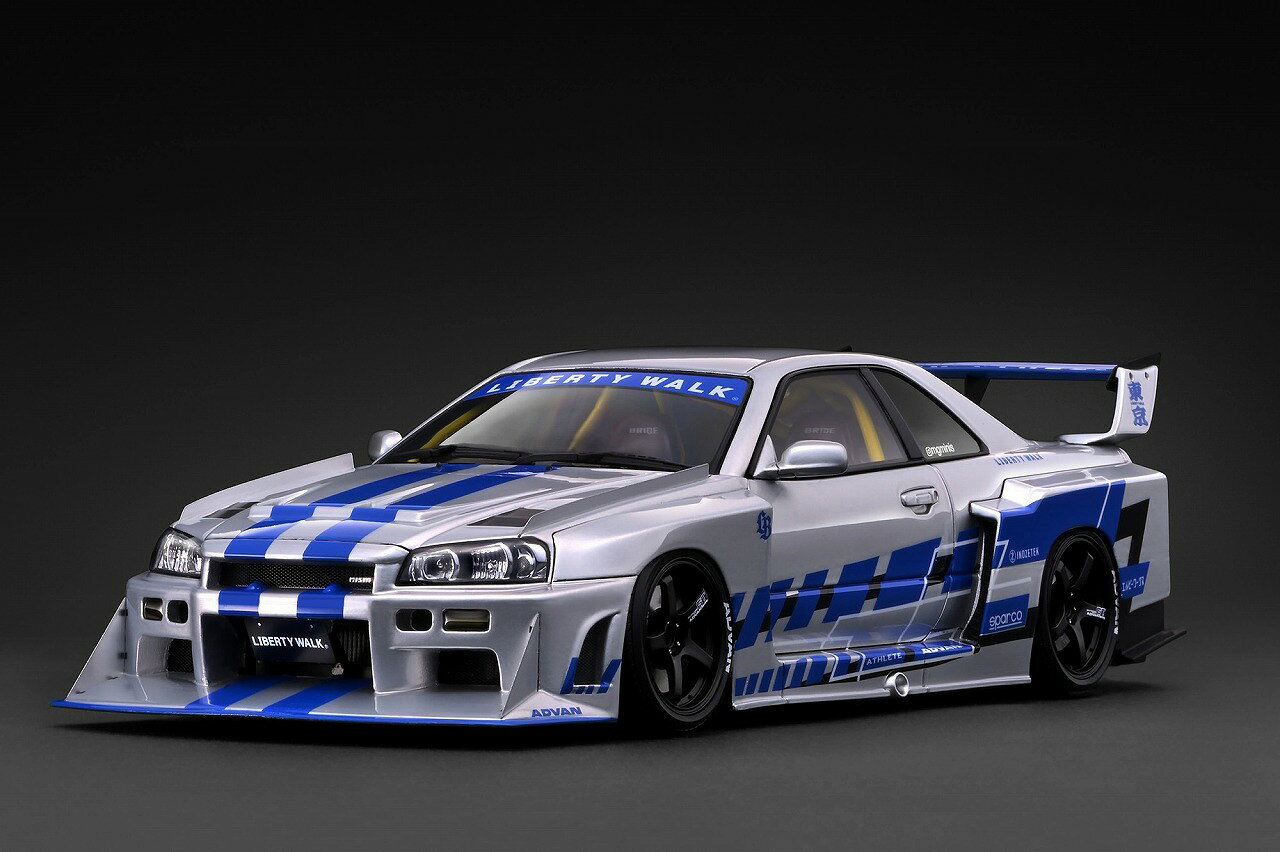 ignition model LB-ER34 Super Silhouette SKYLINE Silver (1/18 Scale) 【IG4136】 (ミニカー)