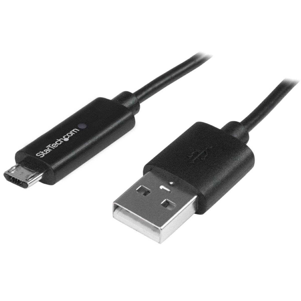 Micro USB 充電ケーブル （充電お知らせLEDライト付き） オス／オス 1m
