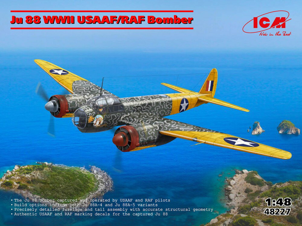 ICM 1/48 ユンカースJu 88 WWII USAAF/RAF 爆撃機 【48227】 (プラモデル)
