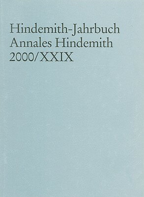 Hindemith-Jahrbuch Annales Hindemith 2000/XXIX HINDEMITH-JAHRBUCH ANNALES HIN 