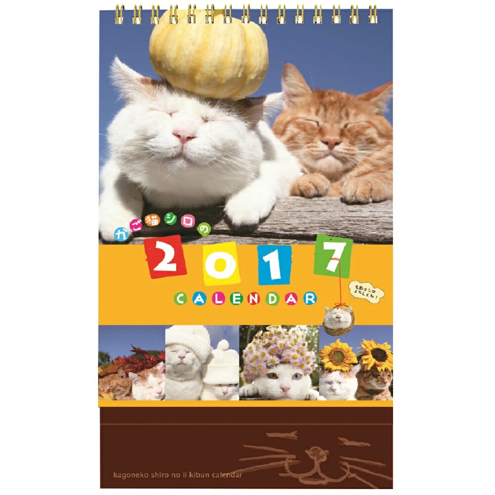 KGN卓上カレンダー（かご猫）