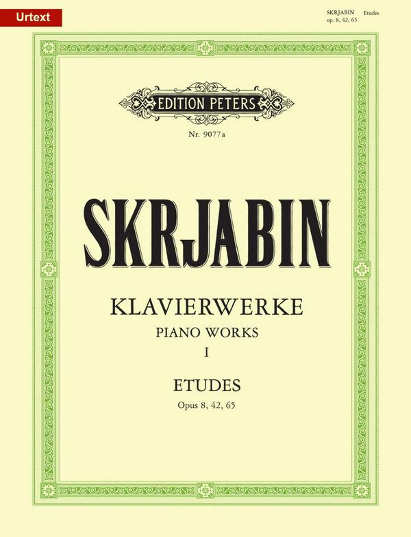 【輸入楽譜】スクリャービン, Aleksandr Nikolaevich: ピアノ作品選集 第1巻: 練習曲集 Op.8, 42, 65/原典版/Phillipp編