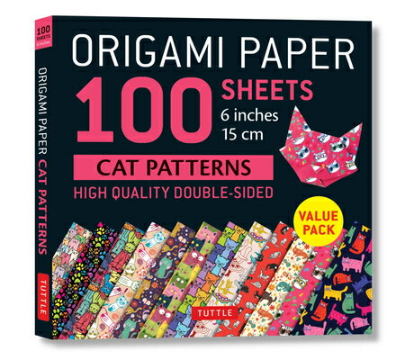 ORIGAMI PAPER CATS 6'' 100