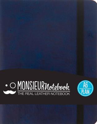 Monsieur Notebook Leather Journal - Navy Plain Small
