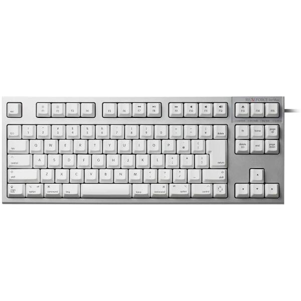 REALFORCE TKL for Mac 日本語 テンキーレスキーボード (91配列 標準 Mac) KT白 昇華印刷 変荷重