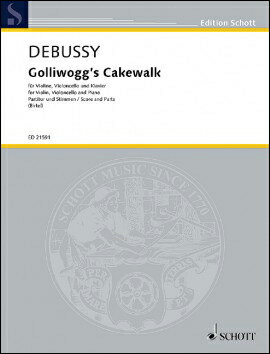 【輸入楽譜】ドビュッシー, Achille-Claude: 「子供の領分」より ゴリウォーグのケーク・ウォーク/ピアノ三重奏用編曲/Birtel編: スコアとパート譜セット