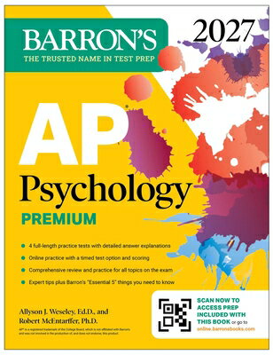 AP Psychology Premium, 2027: Prep Book with 4 Practice Tests + Comprehensive Review + Online Practic AP PSYCHOLOGY PREMIUM 2027 PRE （Barron's AP Prep） 