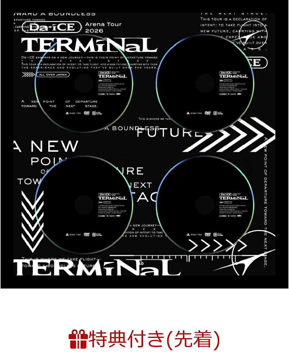 Da-iCE、結成15周年の幕開けとともにリリースされた通算9枚目のフルアルバム「TERMiNaL」を引っ提げ、10都市20公演で行われたツアーの東京公演@有明アリーナの映像を収録

Da-iCE、結成15周年の幕開けとともにリリースされた通算9枚目のフルアルバム「TERMiNaL」を引っ提げ、10都市20公演で行われたツアーの東京公演@有明アリーナの映像と、ツアーリハーサルからドーム発表、各地での移動やツアーの合間に密着したBehind ARENA TOUR 2026 -TERMiNaL-を収録。
初回生産限定盤は豪華仕様に加え、Behind ARENA TOUR 2026 -TERMiNaL-ディレクターズカット版と、初出演となった2026年5月に開催された「METROPOLITAN ROCK FESTIVAL 2026」、TERMiNaLツアー各地でのMCを抜粋したTERMiNaL MC Collectionからなる、全7時間超えの見応えたっぷりな映像コンテンツを収録。