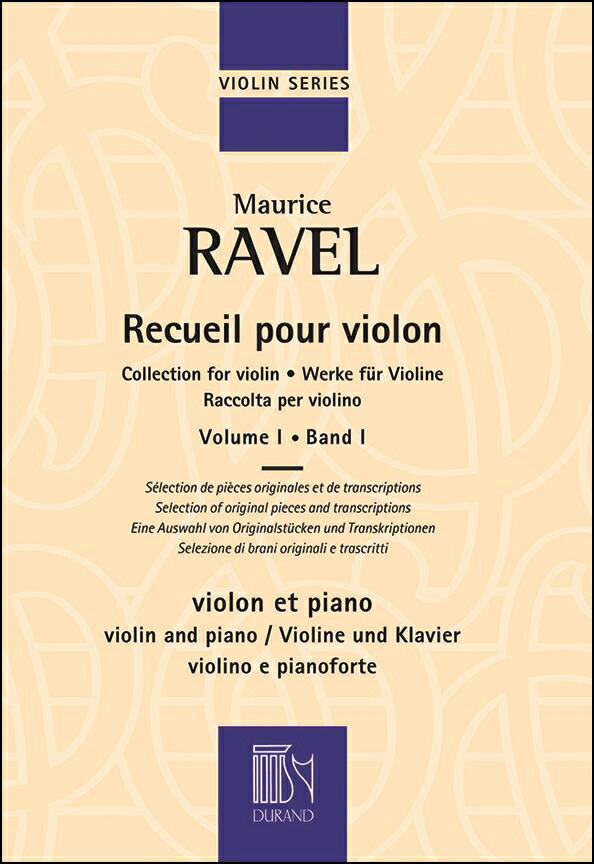 【輸入楽譜】ラヴェル, Maurice: バイオリンのための作品集 第1巻