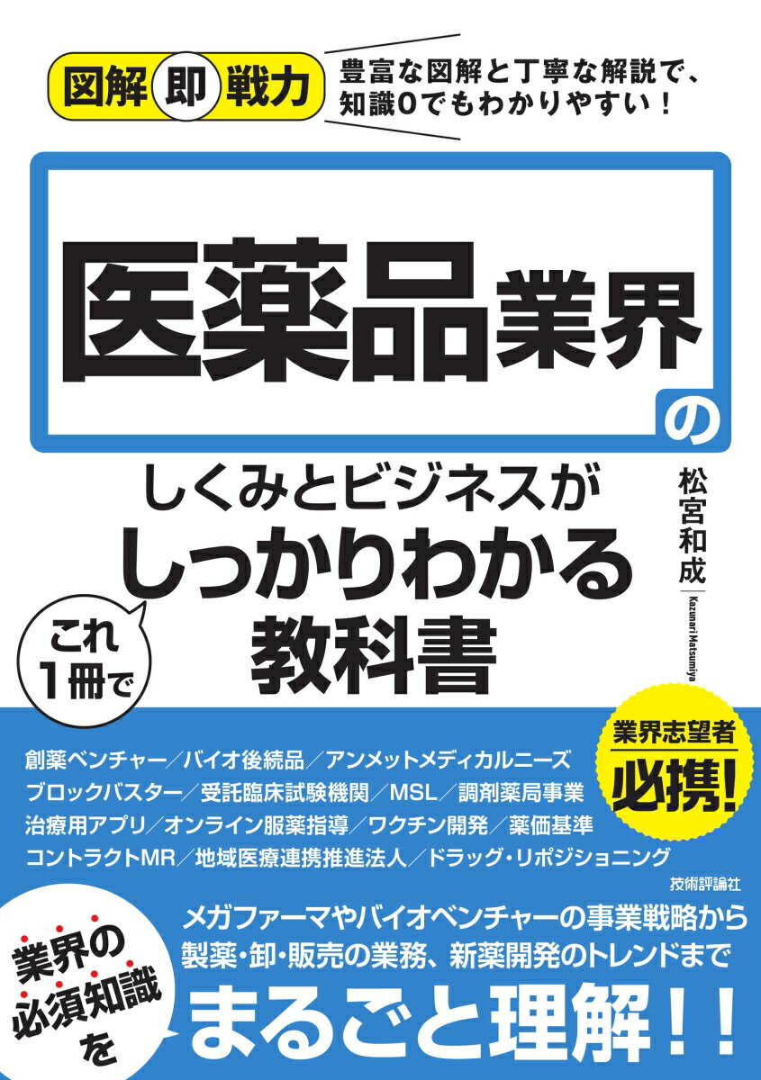 メガファーマやバイオベンチャーの事業戦略から製薬・卸・販売の業務、新薬開発のトレンドまで、業界の必須知識をまるごと理解！！