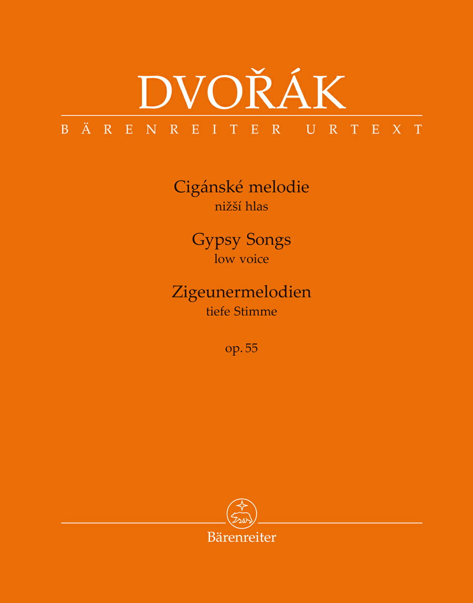 【輸入楽譜】ドヴォルザーク, Antonin: ジプシーの歌 Op.55(低声用)(チェコ語・英語・独語)/原典版/Vejvodova編
