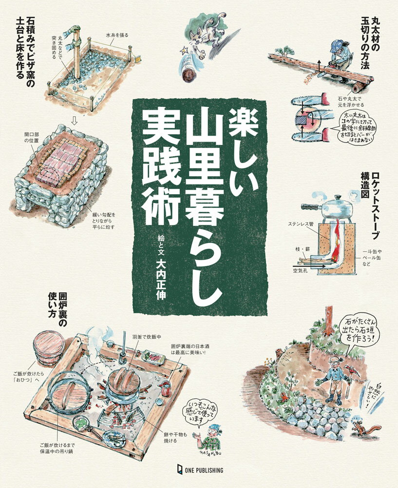 大内正伸 ワン・パブリッシングタノシイヤマサトグラシジッセンジュツ オオウチマサノブ 発行年月：2021年11月01日 予約締切日：2021年09月24日 ページ数：144p サイズ：単行本 ISBN：9784651201627 大内正伸（オオウチマサノブ） 1959年茨城県生まれ。イラストレーター・著作家。幼少より自然大好きで、昆虫採集・釣り・登山などを体験。20代には数々の肉体労働アルバイトを経験している。森林・林業に造詣が深く、間伐や道づくり等の技術書を著す。山暮らし・田舎暮らしの実体験を踏まえ自然と共に暮らす生き方を発信し、講演・ライブ活動などもしている（本データはこの書籍が刊行された当時に掲載されていたものです） 1　木を使って／2　水を使って／3　石と土を使って／4　火を使って／5　微生物を使って／6　山里暮らしを助ける道具＆修理術 森・川・微生物・動物たちと山里で楽しく暮らすDIY術が盛りだくさん！群馬県で山里暮らしをしていた著者の体験に基づいた実践術を伝授。間伐の方法＆利用法から清水のひき方、石垣や山道作り、ピザ窯や囲炉裏作り、堆肥作り、建具の修理まで山里暮らしに欠かせないDIY技術をイラストと写真で解説。本格移住派から古民家暮らし、週末田舎暮らしを楽しむ人、憧れる人まで必須の山里で楽しく暮らすヒントがつまっている。 本 ホビー・スポーツ・美術 工芸・工作 木工