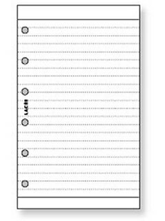 システム手帳　ラセリフィル　ポケットサイズ　徳用ノート　ホワイト　（5罫）