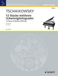 【輸入楽譜】チャイコフスキー, Pytr Il'ich: 12の中級程度の小品 Op.40, CW 136-147/ヴィノクール 運指 & 編曲/Vajdman & Korabel'nikova編