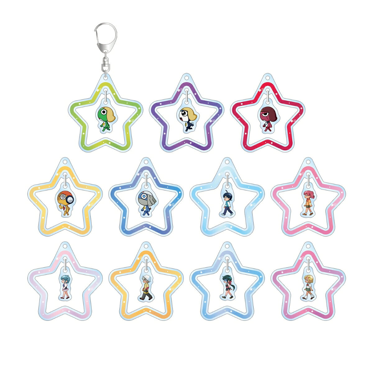 アニメ『ケロロ軍曹』トレーディング ちびとこ ゆらゆらアクリルキーホルダー ver.A(BOX＝11個)