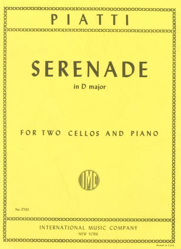 【輸入楽譜】ピアッティ, Alfredo: セレナーデ ニ長調 (2本のチェロとピアノ)