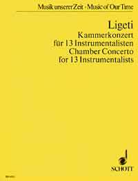 【輸入楽譜】リゲティ, Gyorgy: 13人の奏者のための室内協奏曲(1969年/1970年改定): スタディ・スコア