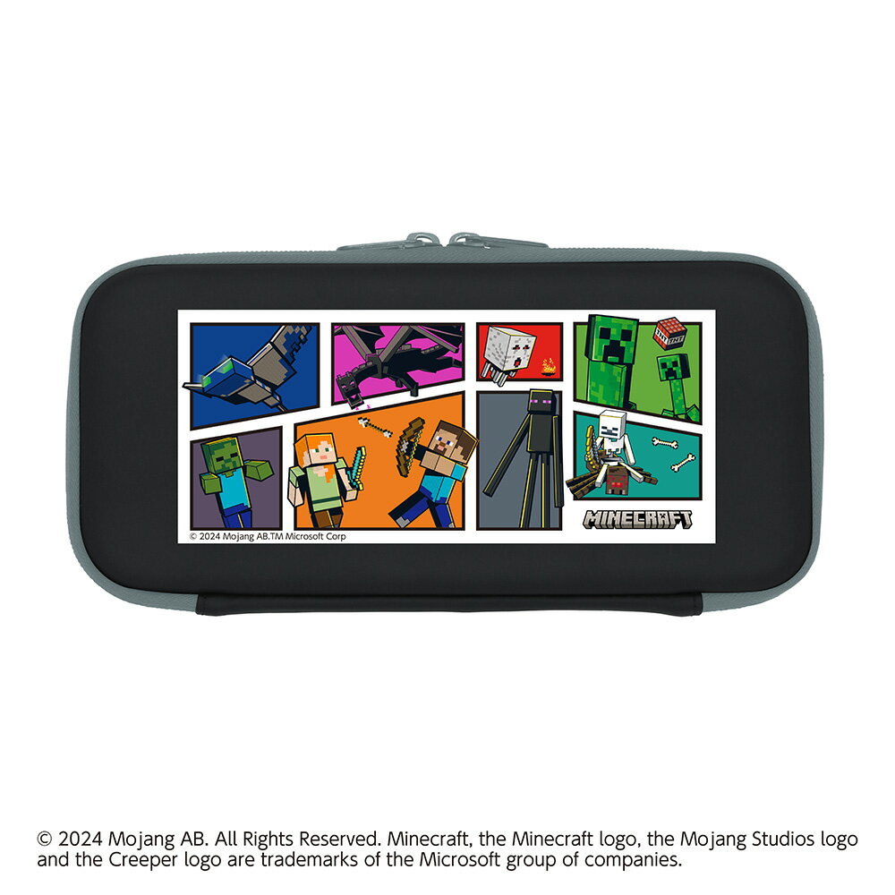 Nintendo Switchファミリー対応コンビネーションポーチ　マインクラフト コミックデザイン