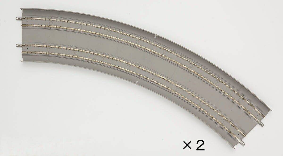 カーブ半径465mm428mm角度45度の複線スラブカーブレールです。
複線スラブレールは、複線レールと同様に標準複線間隔37mmが採用され、そのままで地平用のレールとして、また各種専用橋脚を併用すると高架レールとしても使用できます。

特徴
●レール同士は爪で結合、簡単確実な接続
●従来TOMIXレールと接続互換あり

製品内容
●複線スラブカーブレールDC465・428-45-SL(F)
●ワイドレール・スラブレール用カップリング

パッケージ形態
ブリスターパッケージ(吊り下げ式)

・ホビー系商品についての諸注意
メーカー都合により発売の大幅な延期が発生する可能性がございます。
予約商品についてはメーカーから順次入荷次第の発送となります。メーカー公表の発売日とは異なる場合がございますのでご了承ください。【対象年齢】：