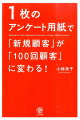 1枚のアンケート用紙で「新規顧客」が「100回顧客」に変わる！