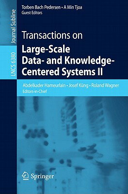The LNCS journal Transactions on Large-Scale Data- and Knowledge-Centered Systems focuses on data management, knowledge discovery, and knowledge processing, which are core and hot topics in computer science. Since the 1990s, the Internet has become the main driving force behind applicational development in all domains. An increase in the demand for resource sharing across different sites connected through networks has led to an evolvement of data- and knowledge-management systems from centralized systems to decentralized systems enabling large-scale distributed applications providing high scalability.This, the second issue of Transactions on Large-Scale Data- and Knowledge-Centered Systems, consists of journal versions of selected papers from the 11th International Conference on Data Warehousing and Knowledge Discovery (DaWaK 2009). In addition, it contains a special section focusing on the challenging domain of patent retrieval.
