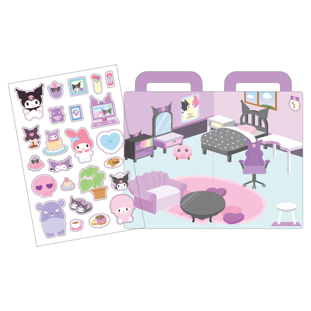 サンリオキャラクターズエンジョイステッカーセット　クロミのお部屋