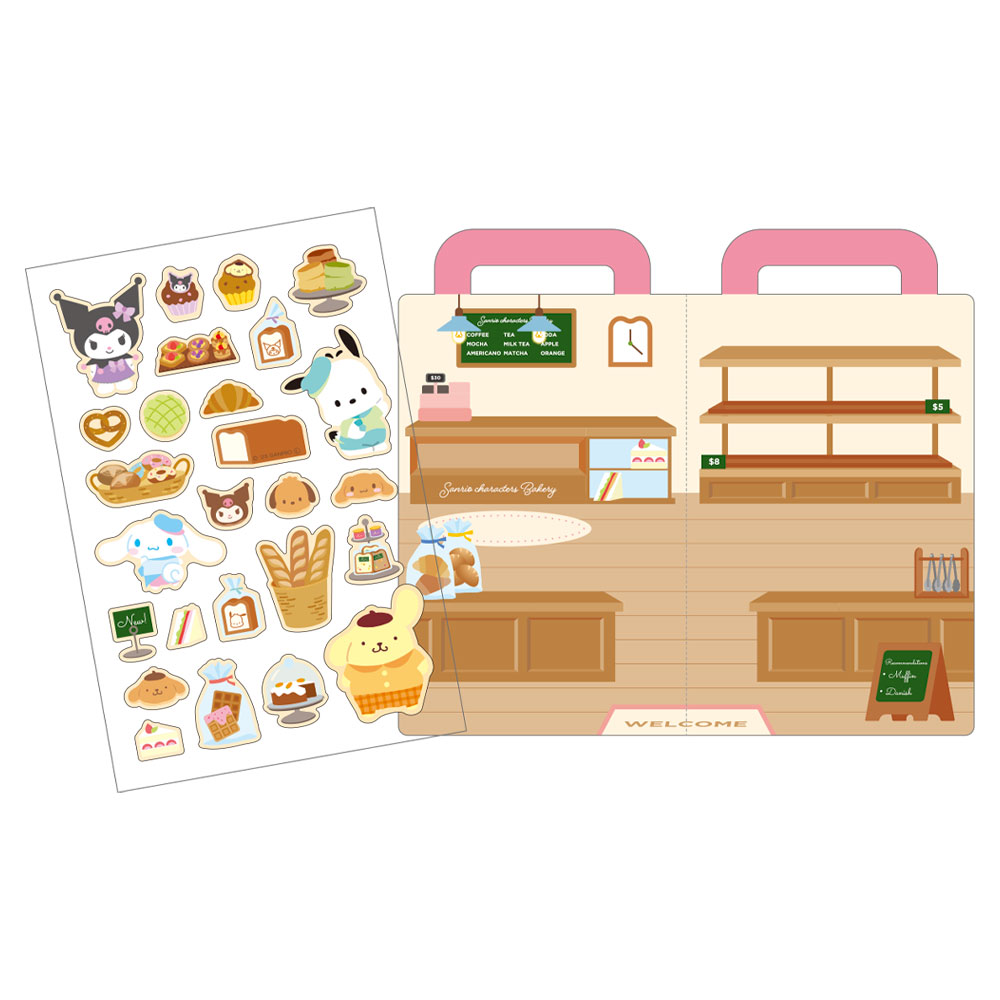 サンリオキャラクターズエンジョイステッカーセット　まちのパン屋さん