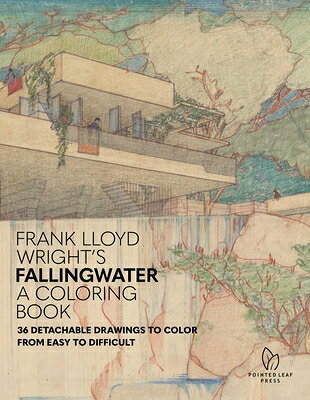 Frank Lloyd Wright's Fallingwater: A Coloring Book: 36 Detachable Drawings to Color from Easy to Dif FRANK LLOYD WRIGHTS FALLINGWAT 