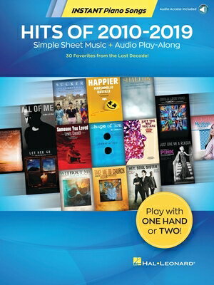 Hits of 2010-2019 - Instant Piano Songs Songbook with Simple Sheet Music and ...