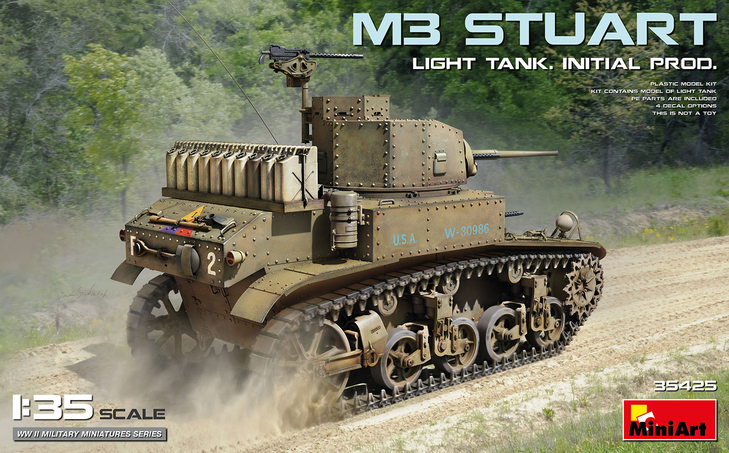 1/35 WW.II アメリカ軍 M3スチュアート 極初期生産型 【MA35425】 (プラスチックモデルキット)