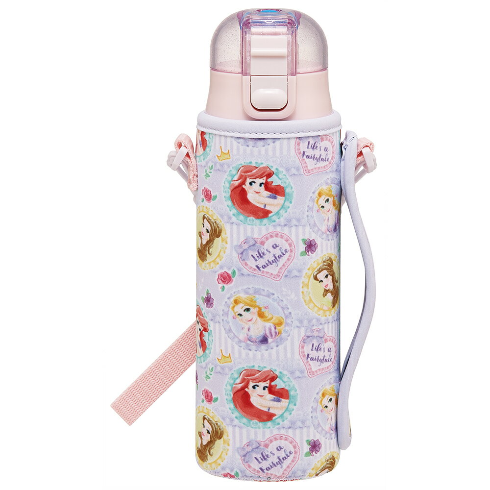 ディズニー プリンセス 2026　水筒 子供 470ml カバー付 直飲み ステンレス保冷ボトル