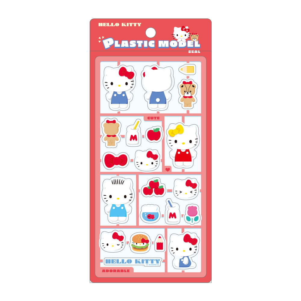 サンリオキャラクターズプラスチックモデル風シール　PM／ハローキティ