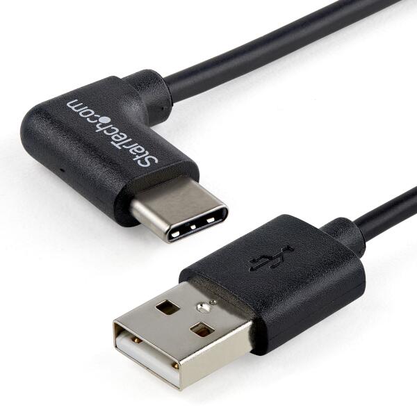 USB-C - USB-A 変換ケーブル USB 2.0準拠 L型Type-C（オス） - A（オス） 1m