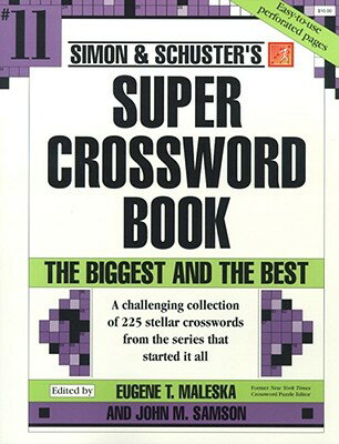 A challenging collection of 225 stellar crosswords from the series that started it all by Eugene T. Maleska, the crossword editor for the "New York Times" and one of the leading authorities on language. Spiral bound.