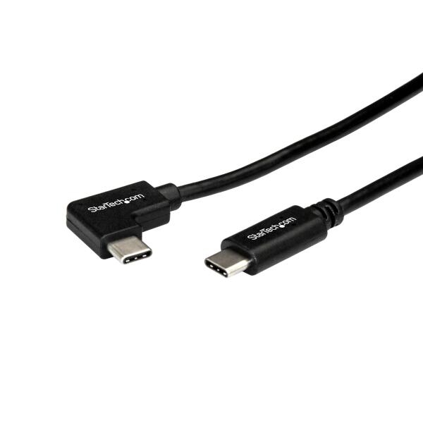 L型USB-Cケーブル 1m オス／オス USB 2.0準拠