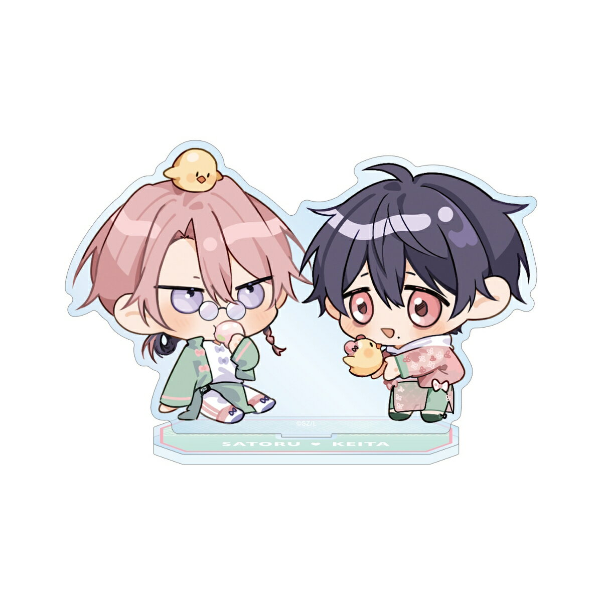 着飾るヒナはまだ恋を知らない ざらめ鮫先生 描き下ろし 漆原 覚&日並 景太 ちびキャラ チャイナ服ver. BIGアクリルスタンド【グッズ】