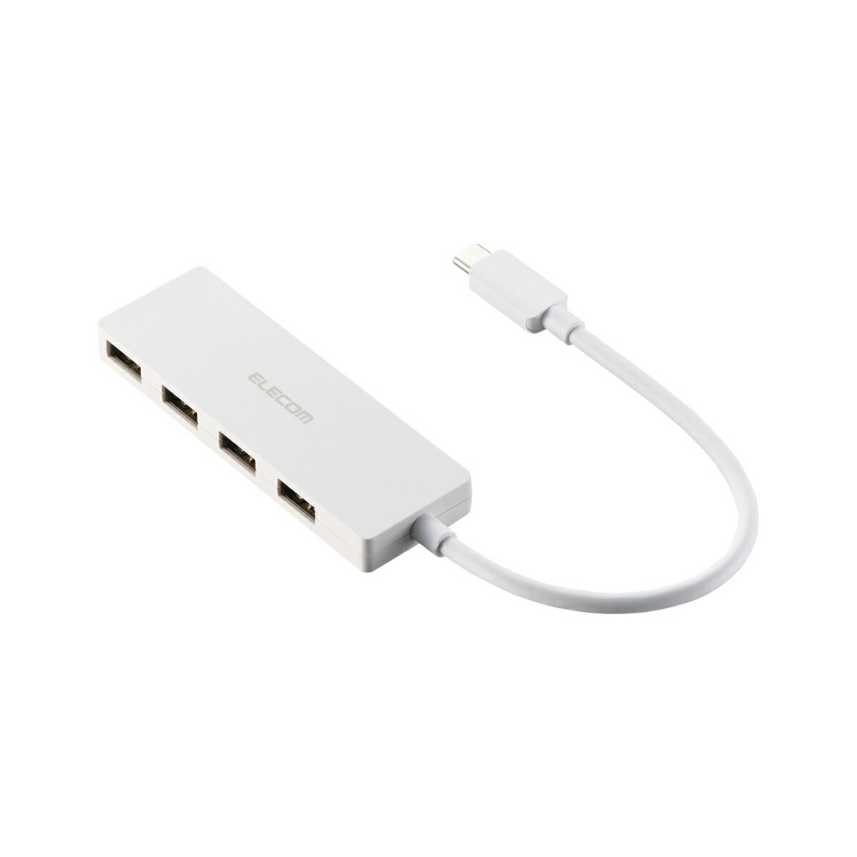USB HUB/USB-C/USB2.0/バスパワー/4ポート/15cm/ホワイト