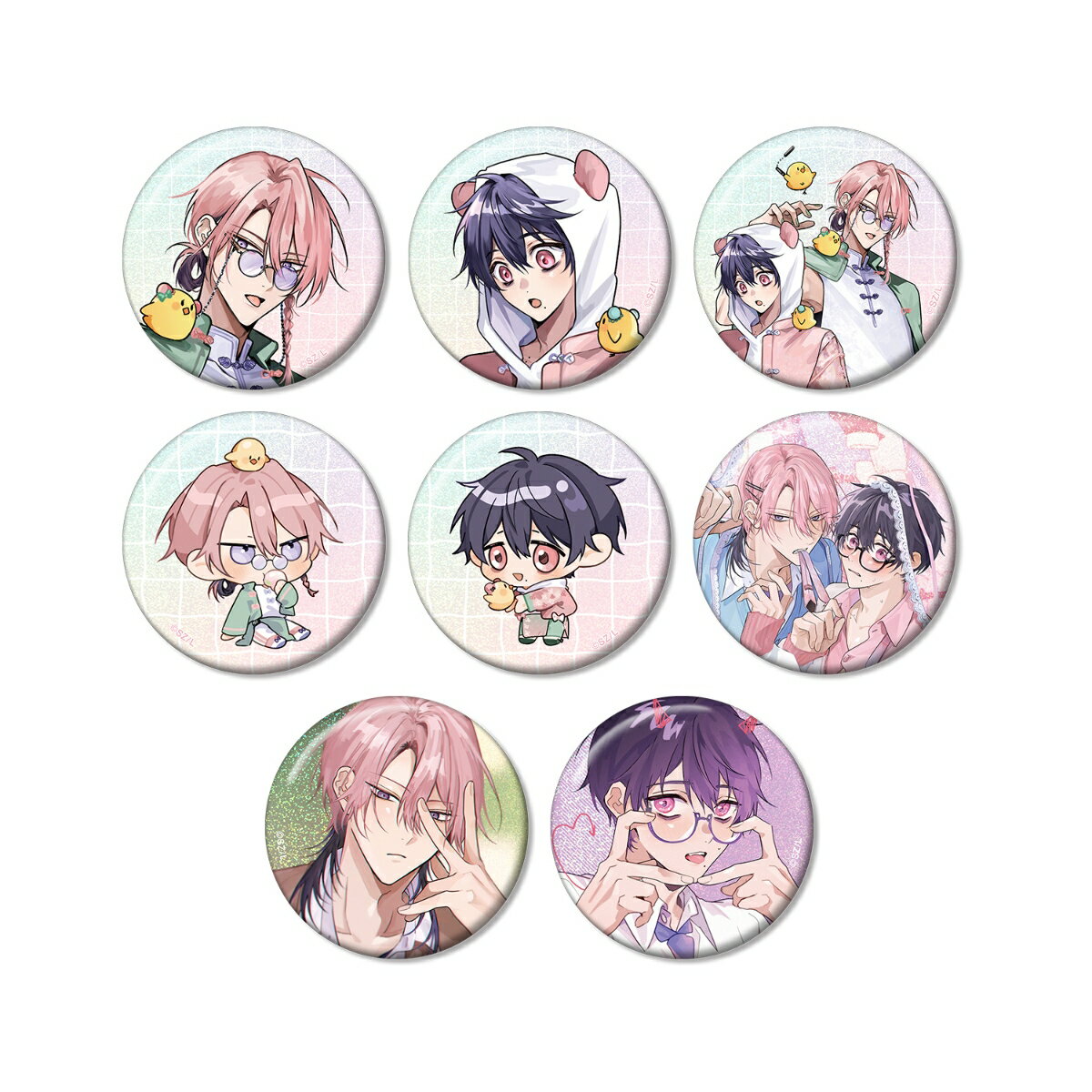 着飾るヒナはまだ恋を知らない トレーディングホログラム缶バッジ(単位/BOX)【グッズ】