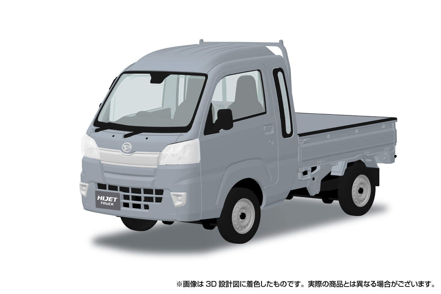 楽プラ スナップキット 1/32 ダイハツ S500P ハイゼット トラック ジャンボ（ブライトシルバーメタリック） 【29-BS】 (プラモデル)
