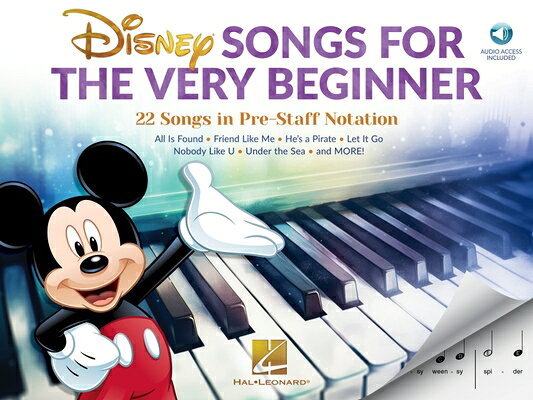 Disney Songs for the Very Beginner: 22 Songs in Pre-Staff Notation (Book/Online Audio) DISNEY SONGS FOR THE VERY BEGI 