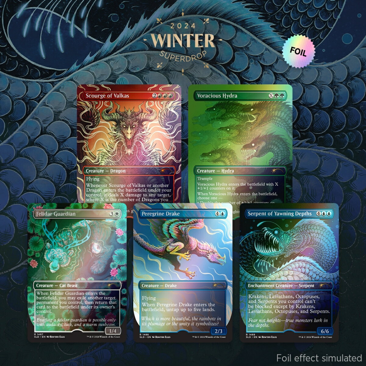 マジック：ザ・ギャザリング Secret Lair Winter Superdrop 2024 The Beauty of the Beasts Foil Edition 【クレジットカード決済限定】