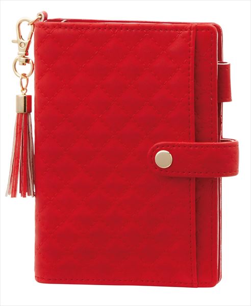 レイメイ藤井 キーワード システム手帳 2021年 ポケットサイズ マンスリー レッド 21WP85R 2020年12月始まり 手帳の表紙