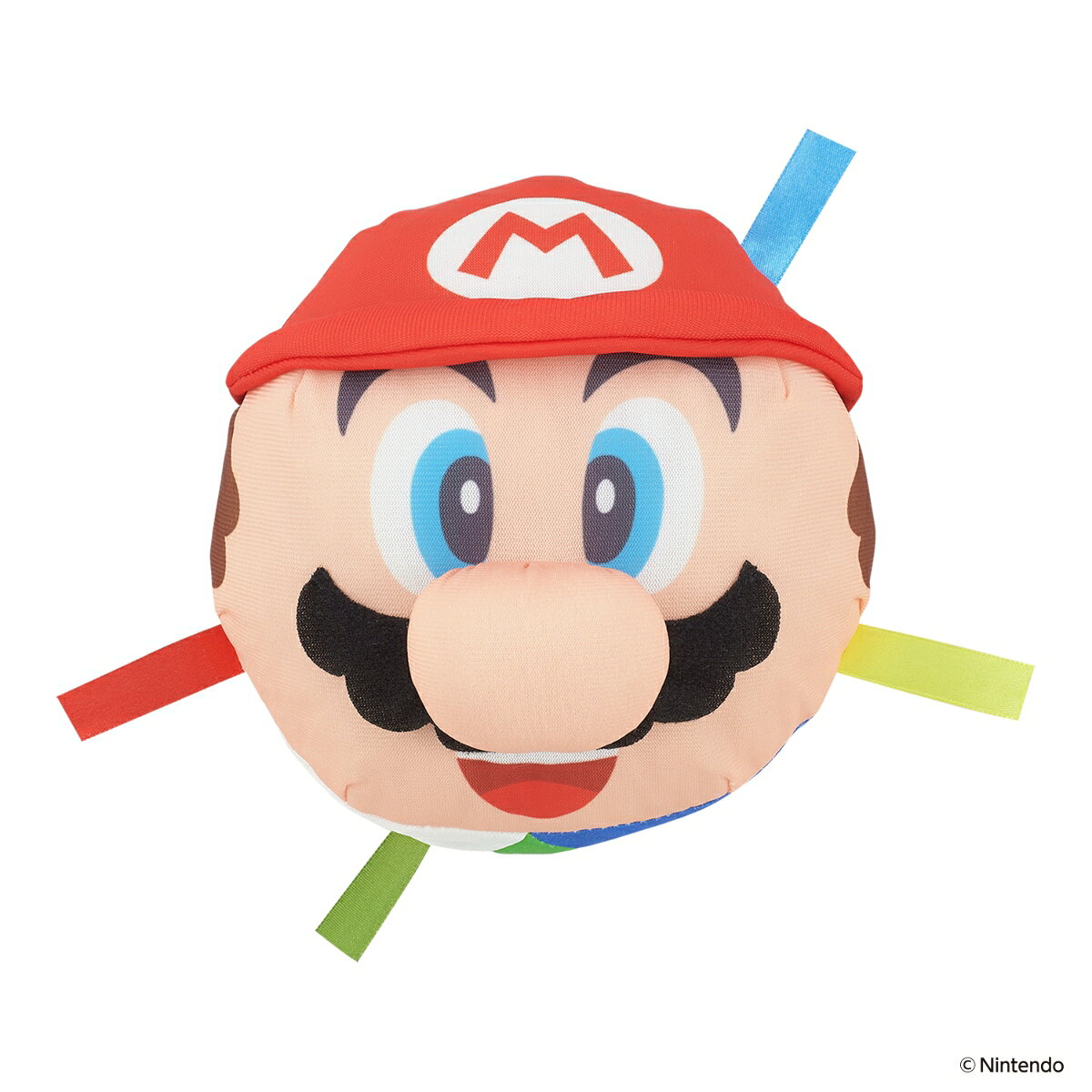 「マイマリオ」シリーズからベビー玩具が登場！マリオの顔の形をした布製ボールのおもちゃです。マリオの鼻やひげ、リボンなどをひっぱって指先トレーニングにぴったり！振るとリンリン音が鳴り、触るとパリパリ感触が楽しめます。［セット内容］・本体…1（本商品のセット内容以外は付属しません。）【対象年齢】：6ヶ月〜