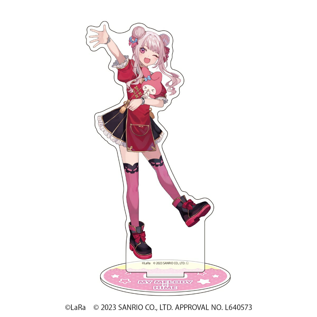 キャラアクリルフィギュア「ヒメヒナ×マイメロディ&シナモロール」01/ヒメ×マイメロディ(コラボイラスト)【グッズ】