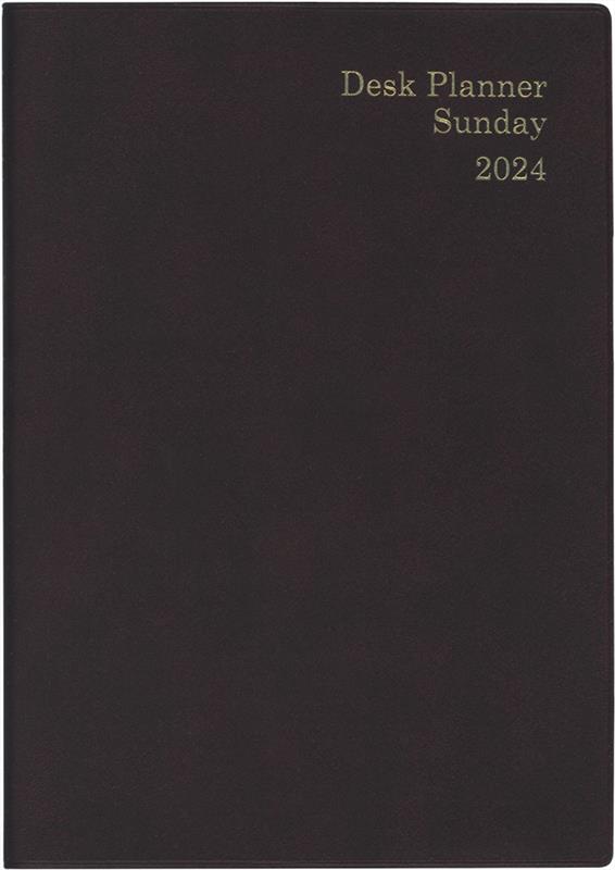 242　デスクプランナー・サンデー・A5（バーガンディ）