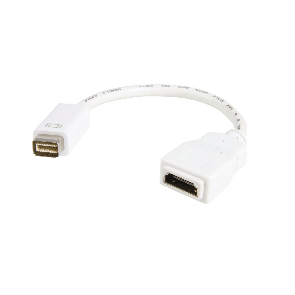 Mini DVI - HDMI変換アダプタ オス/メス ホワイト